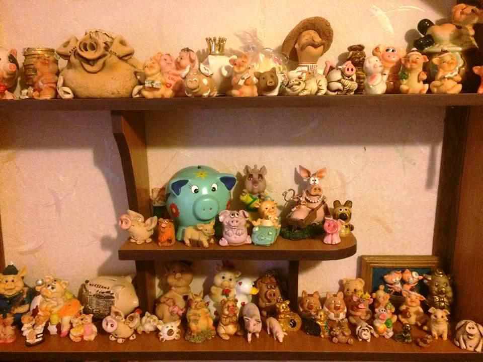 Військова кореспондентка з Полтави зібрала колекцію, у якій понад двісті фігурок свиней 