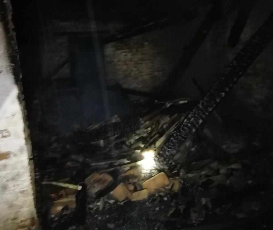 На Полтавщині в пожежі згорів мотоцикл