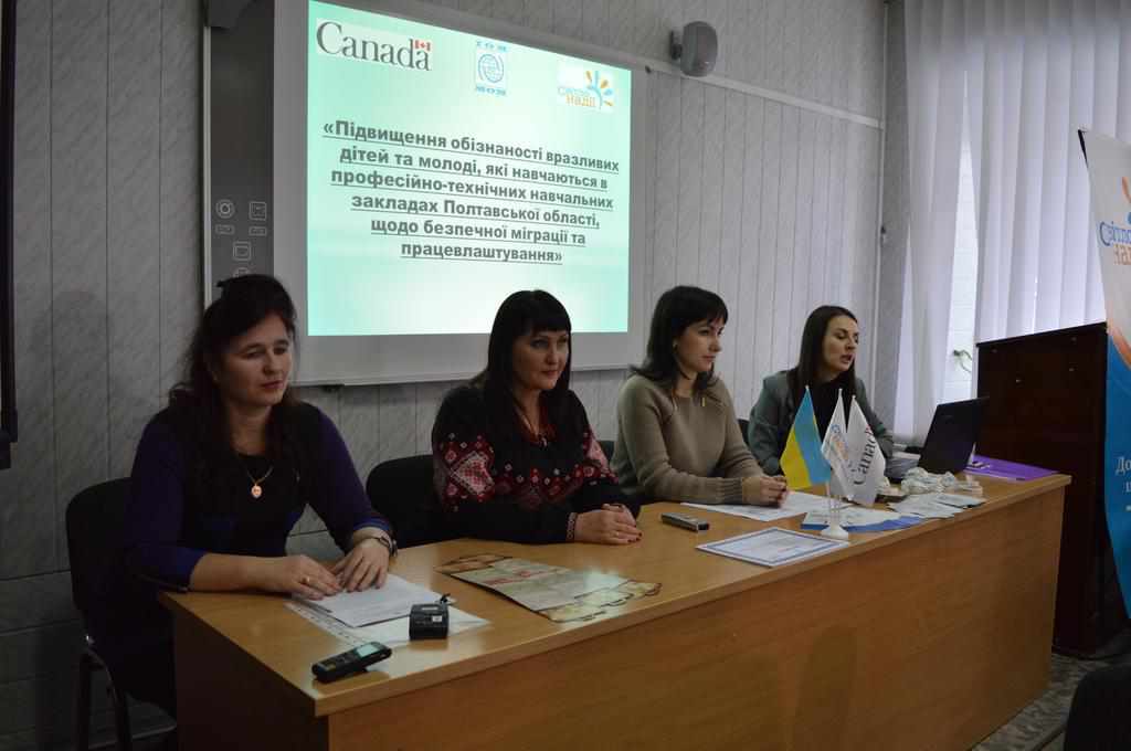 У Полтаві підбили підсумки проекту  щодо обізнаності  про міграцію та торгівлю людьми учнів ПТУ