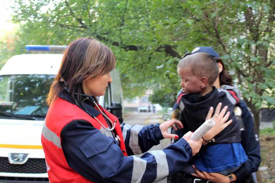 Пожежа у Полтаві: врятували п’ятирічну дитину. ФОТО 