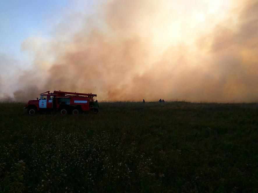Масштабна пожежа на Полтавщині: горить торфовище на сімдесяти гектарах