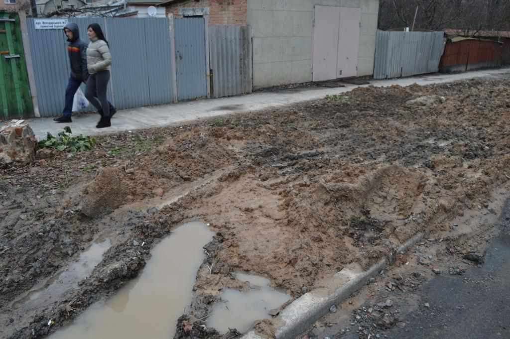 Мешканці Полтави скаржаться, що через ремонт каналізації підтоплює будинки. ФОТО 