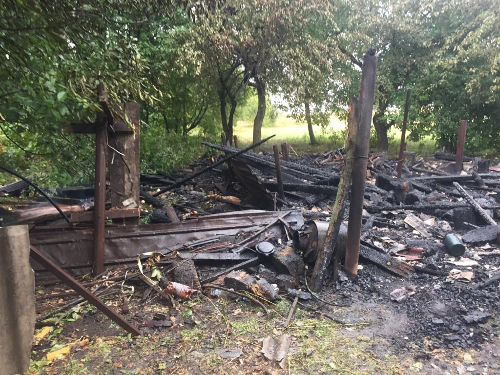 На Полтавщині 9 вересня зайнялася господарча будівля