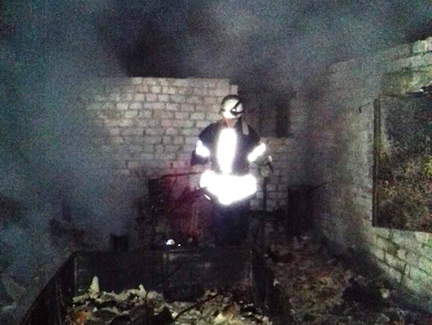 На Полтавщині горів гараж