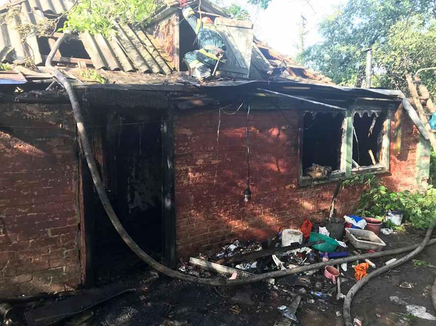 На Полтавщині жінка в пожежі отримала опіки