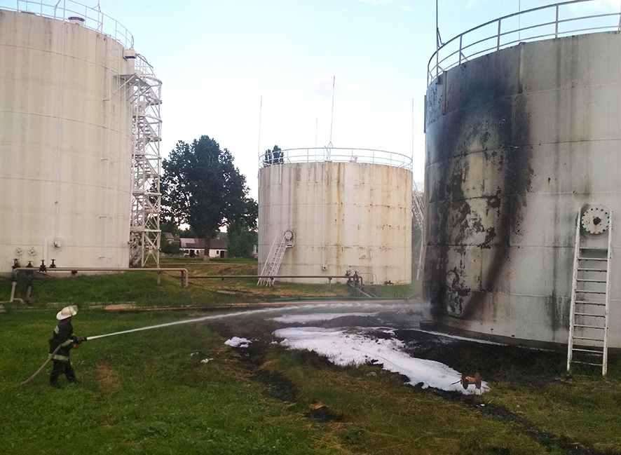 На Полтавщині горіла нафтобаза, яка вже не функціонує