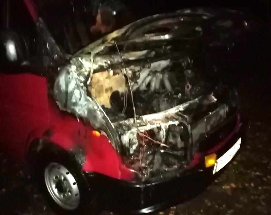 На Полтащині горіло авто