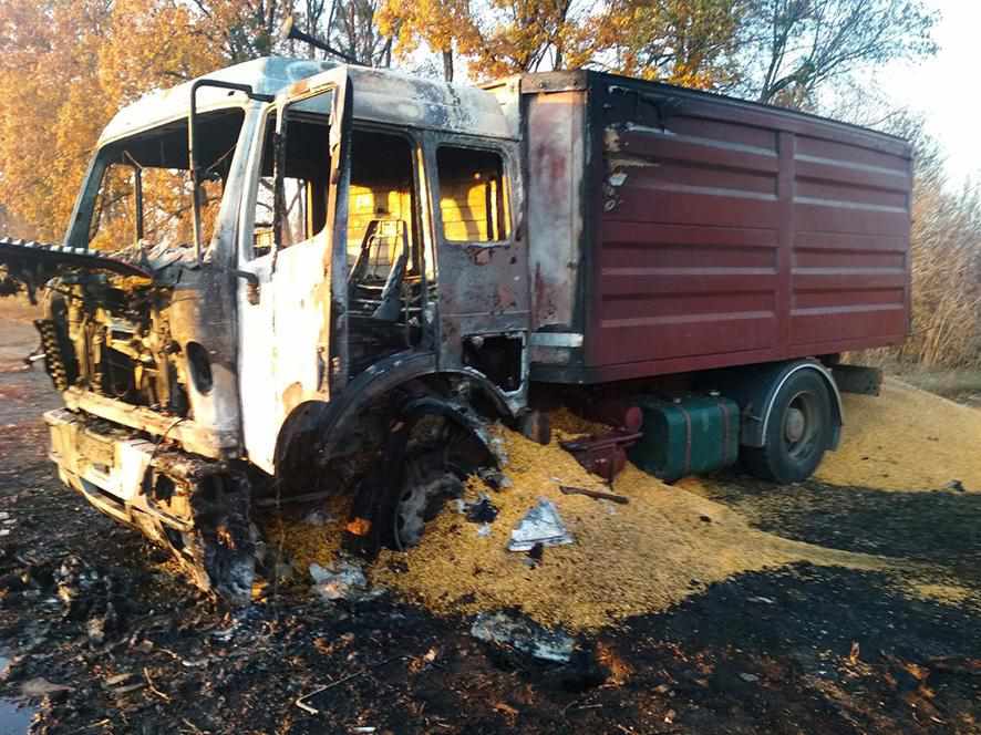 На Полтавщині зайнялася вантажівка