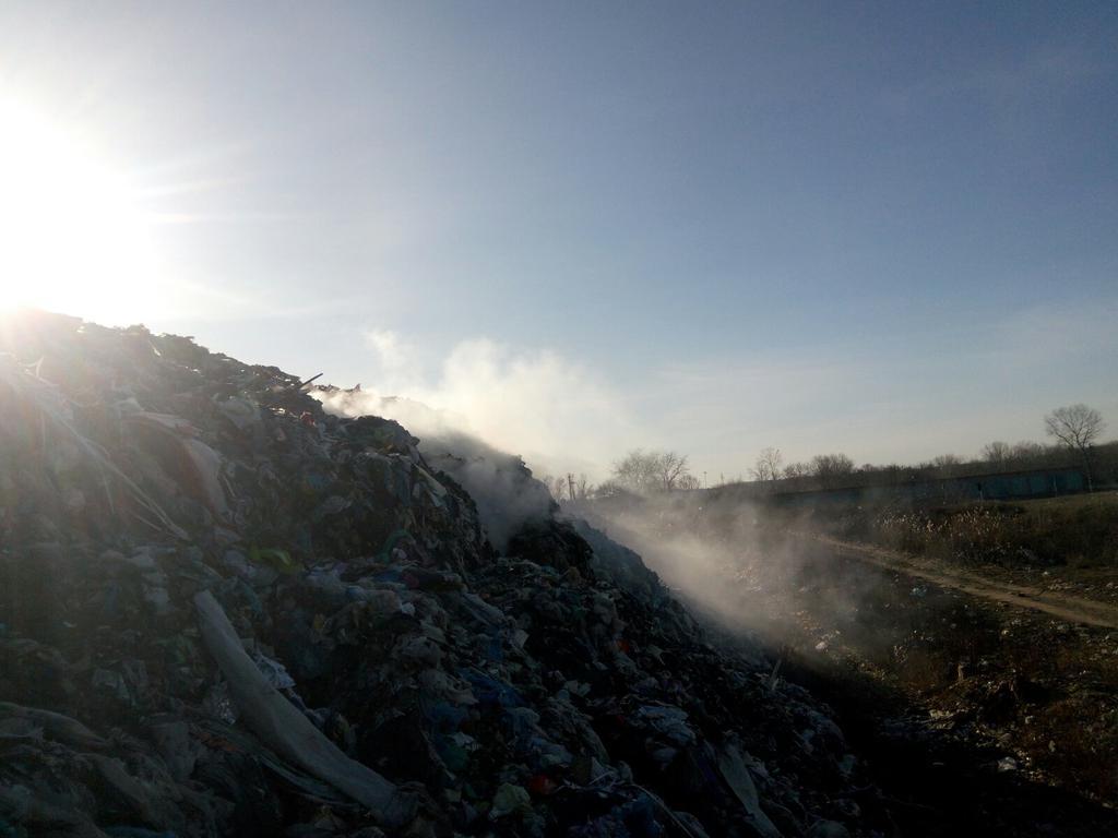 Під Полтавою знову горіло міське сміттєзвалище