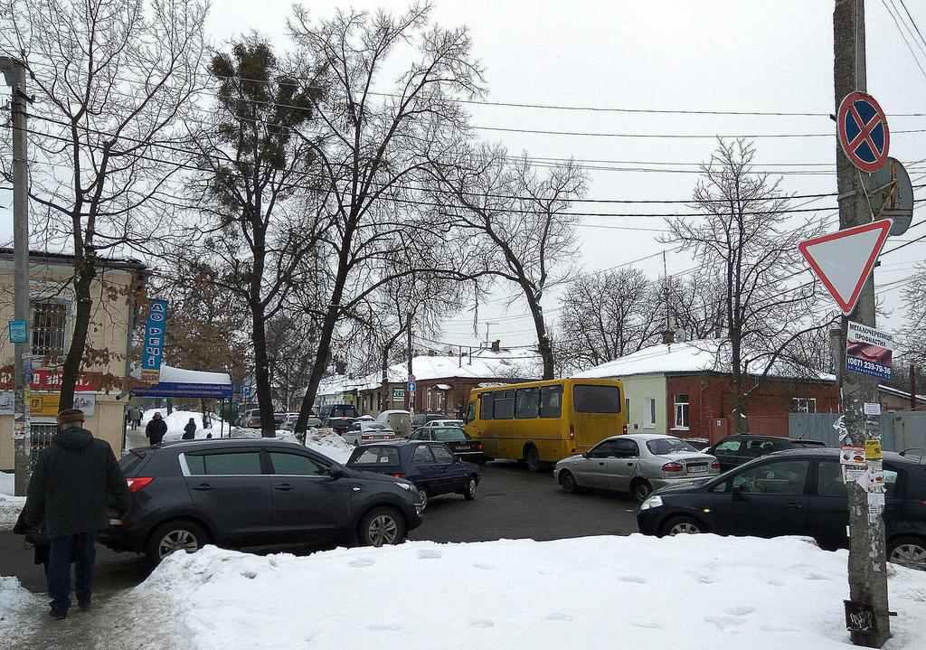 У Полтаві на вулиці Шевченка утворився затор