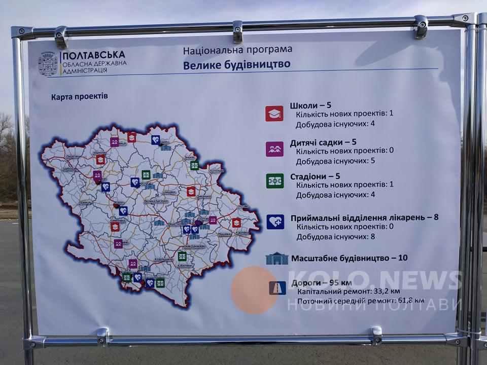 Можна подивитися онлайн, де і що будують на Полтавщині