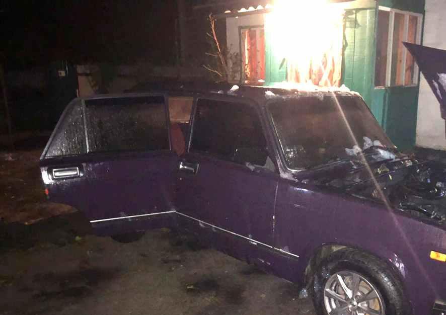 На Полтавщині горіло авто