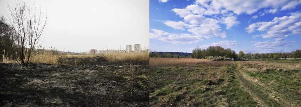 Масштабна пожежа у Полтаві – одна із 50 за добу в області: було і стало. ФОТО