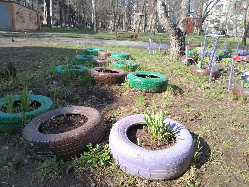 У громаді на Полтавщині за клумби з шин – штраф: в чому шкода, яка ситуація у місті