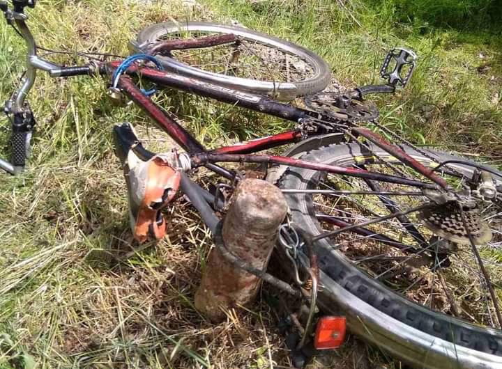 Кременчужанин віз на велосипеді знайдений у лісі артснаряд