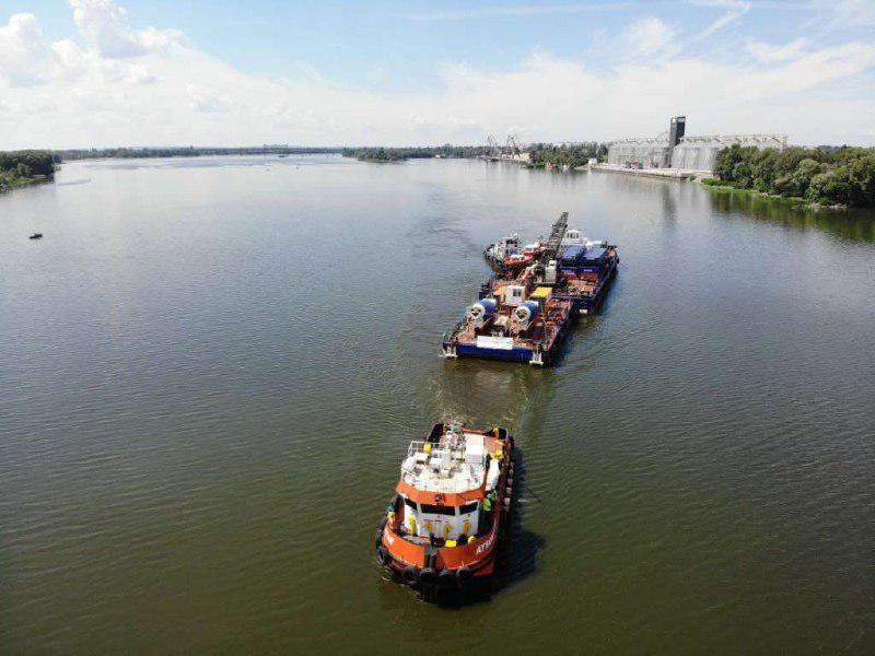 Олег Синєгубов: До Кременчука зі Стамбула прибула чергова партія техніки, за допомогою якої будуватимуть новий міст через Дніпро