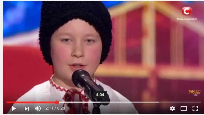 Хлопчик із Полтавщини підкорив суддів і глядачів проекту «Україна має талант»