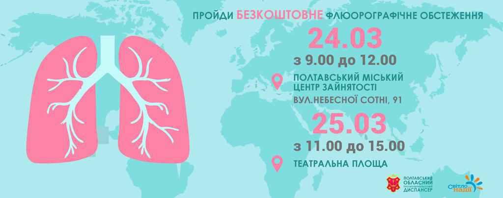 Полтавців запрошують безкоштовно пройти флюорографію