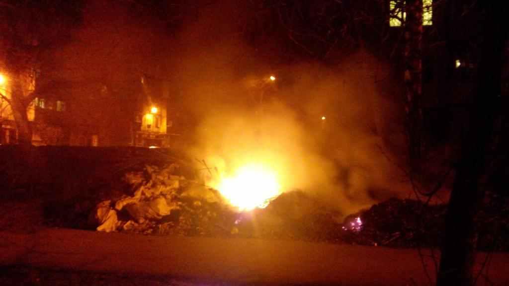 Невивезене сміття у Полтаві стало причиною пожежі. ФОТО