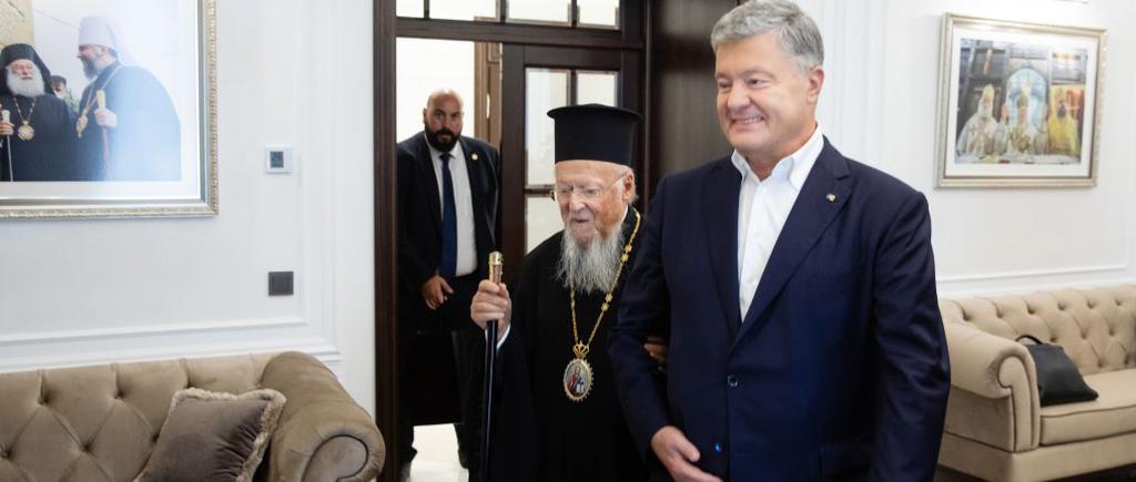 Патріарх Варфоломій і Митрополит Епіфаній відзначили роль Порошенка у створенні ПЦУ