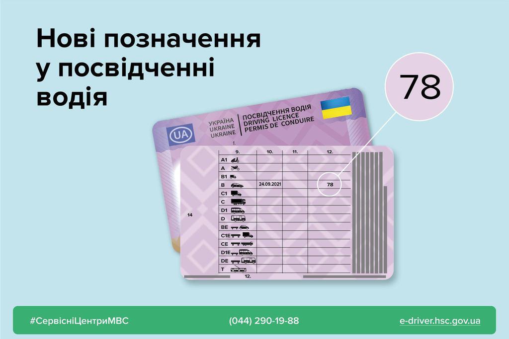 До уваги полтавців, відтепер у водійських посвідченнях буде нова відмітка