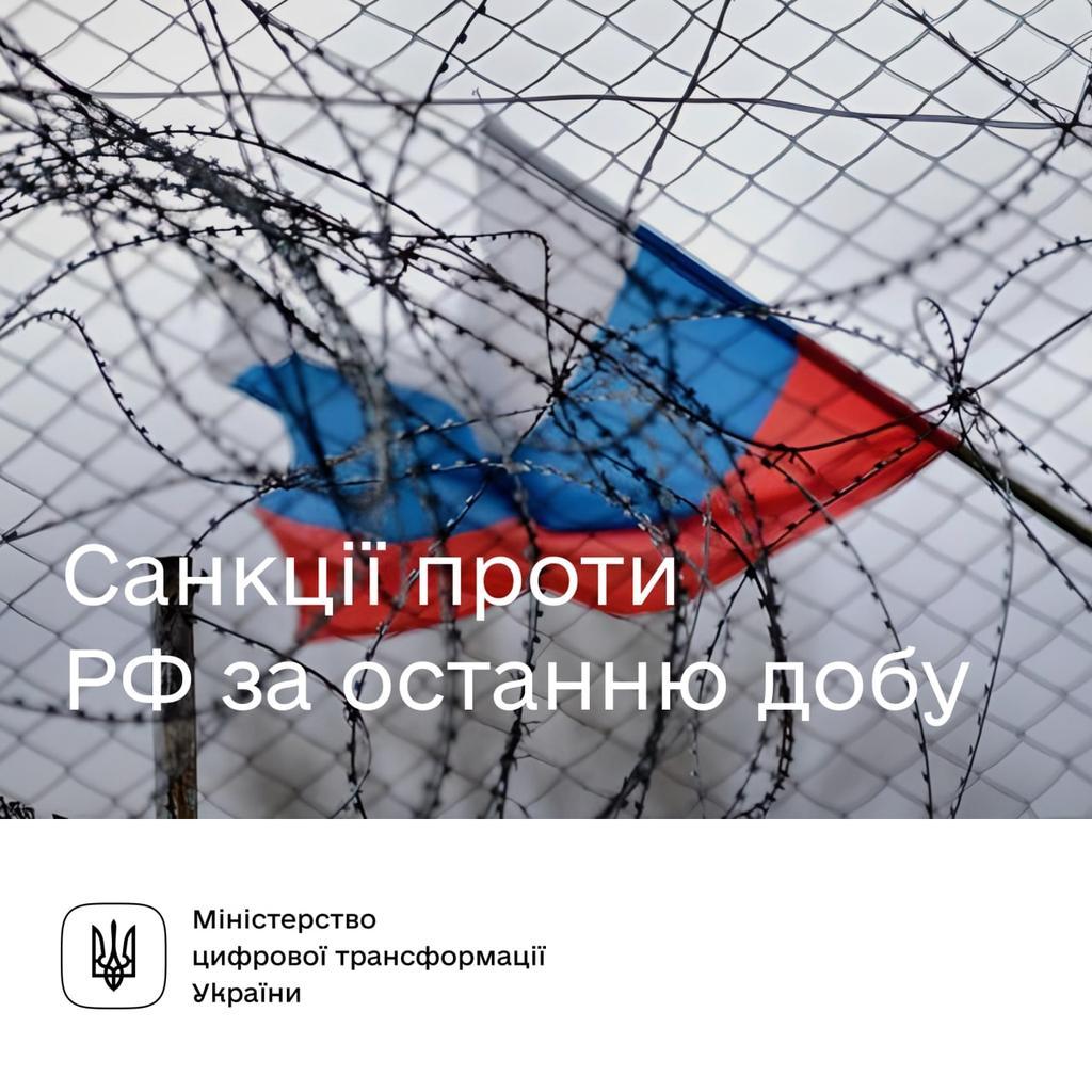 Санкції проти РФ за останню добу на 18 березня