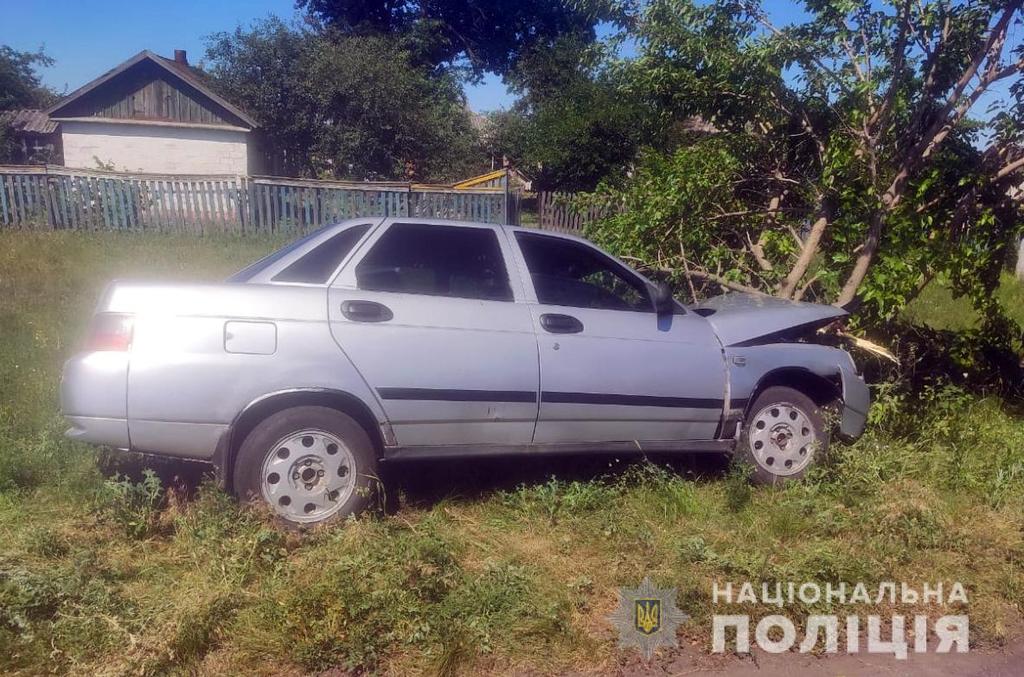 ДТП на Полтавщині: легковик злетів з дороги і протаранив дерево