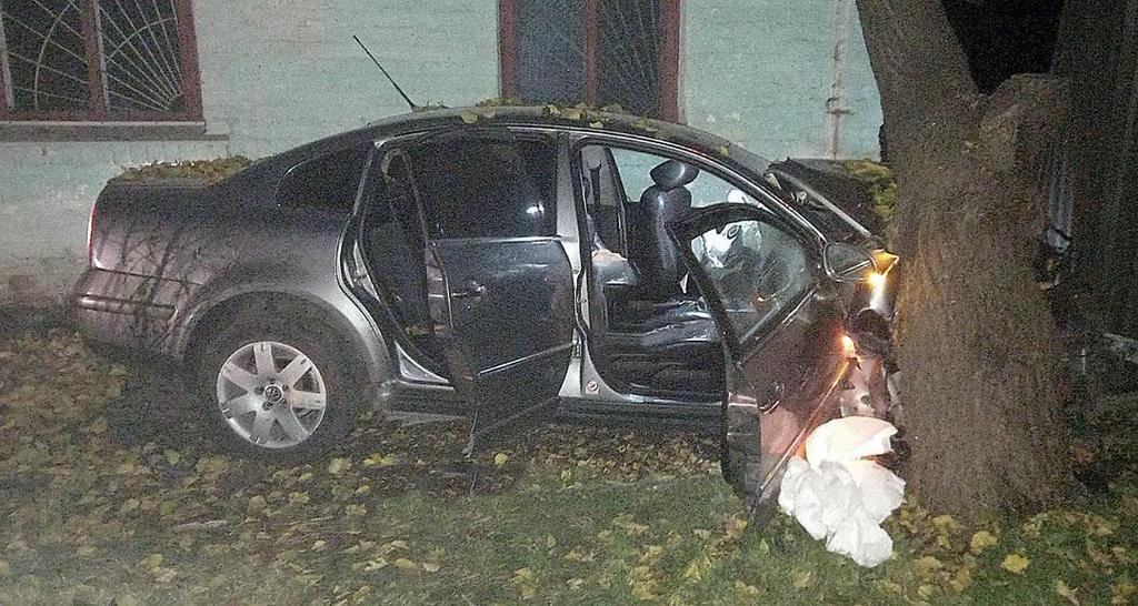 На Полтавщині неповнолітній кермувальник протаранив дерево