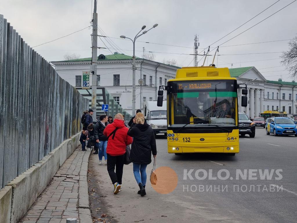 У Полтаві не курсують тролейбуси