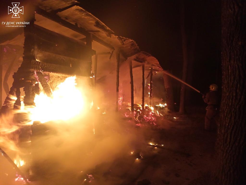 У селі Шилівка Полтавського району згоріла лазня