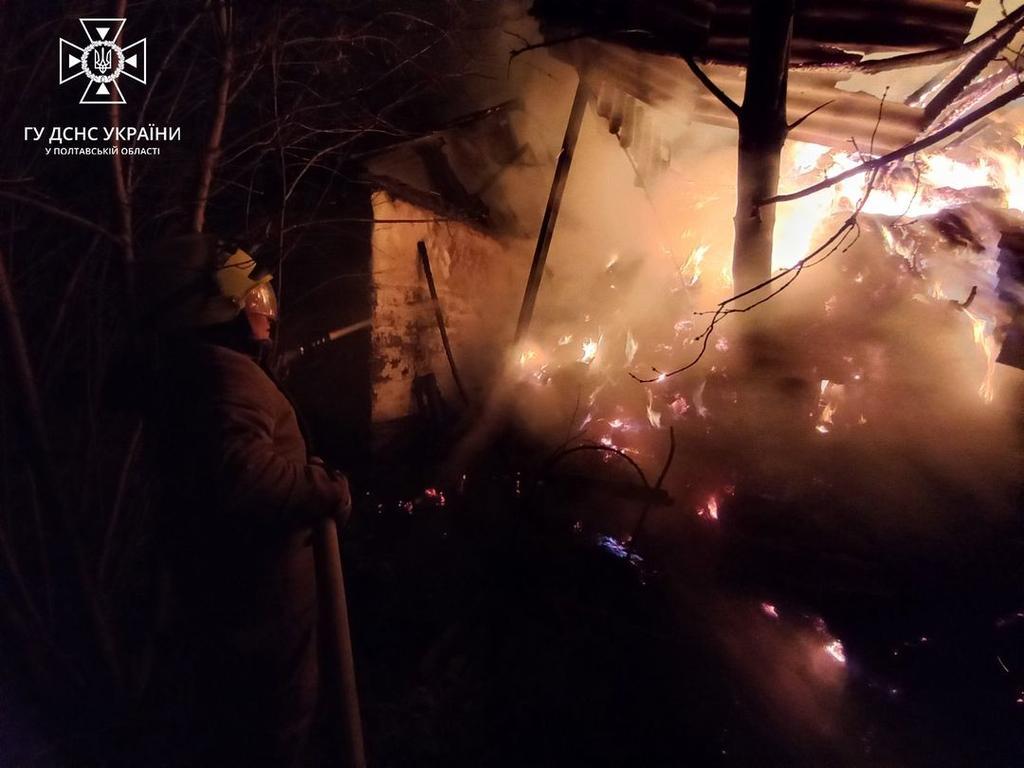 У селі Якимове на Миргородщині сталась пожежа