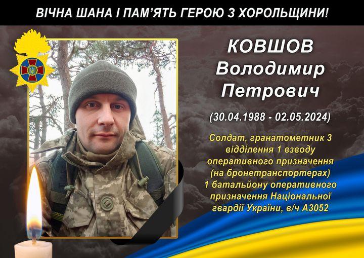 В опіковому центрі Польщі помер захисник з Хорольщини