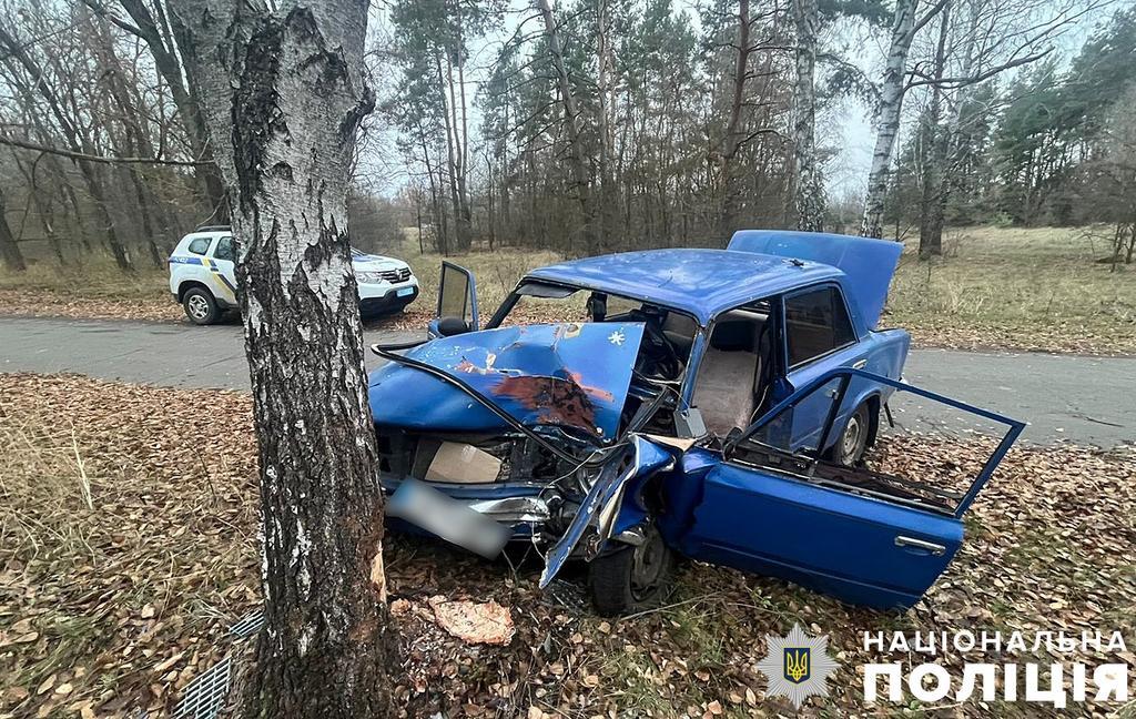 На Полтавщині нетверезий кермувальник протаранив дерево