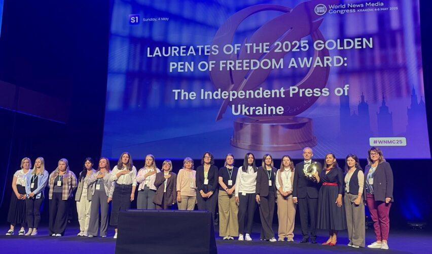 Стійкість під обстрілами: українську незалежну пресу відзначили нагородою Golden Pen of Freedom Award 2025