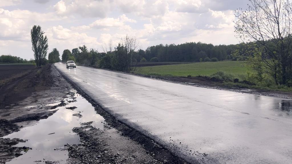 На Полтавщині відремонтували ділянку дороги до Сумщини