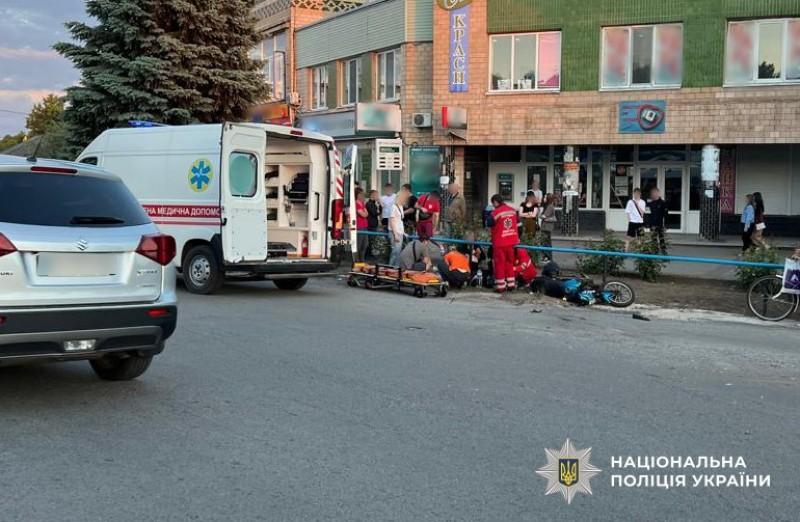 ДТП в нових Санжарах: легковик зіткнувся з мотоциклом