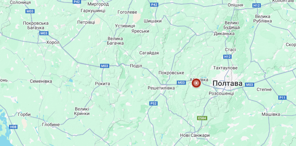 У Полтавській області зафіксовано землетрус