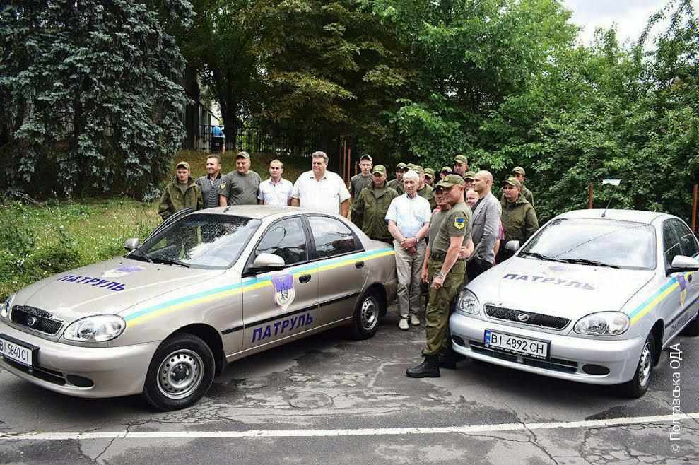 Підрозділ учасників АТО «Щит Миргородщини» отримав службові авто