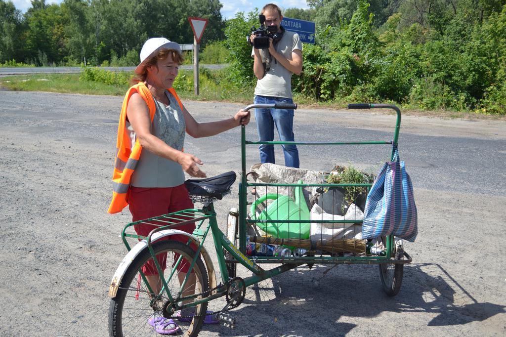 На Полтавщині використовують унікальний транспорт для збору сміття