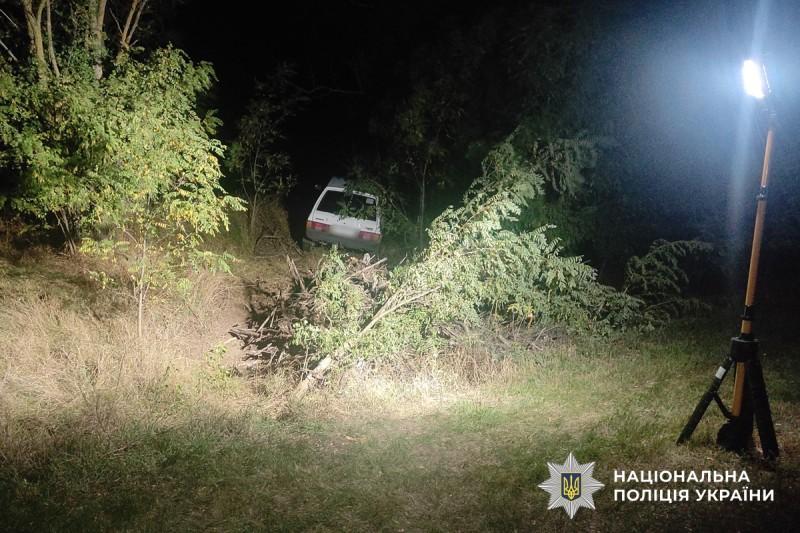 На Миргородщині автівка, під керуванням нетверезого водія, злетіла у кювет