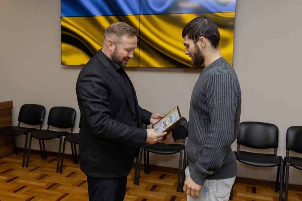 Володимир Когут зустрівся з чемпіоном світу з греко-римської боротьби U-23 Ірфаном Мірзоєвим