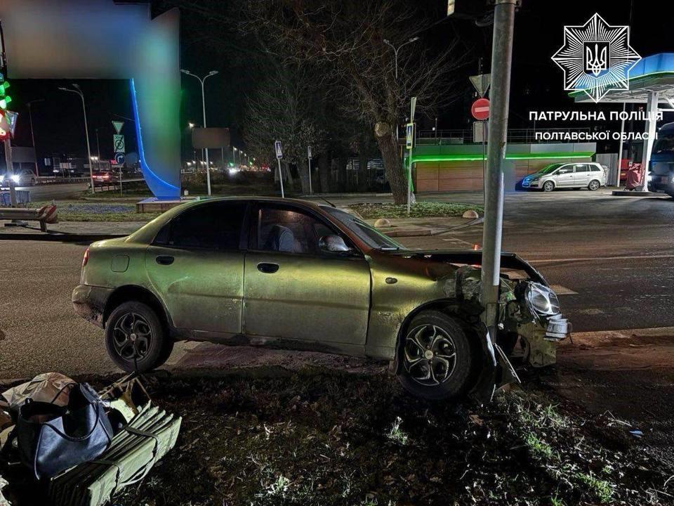 У Полтаві водійка двічі за вечір спричинила ДТП
