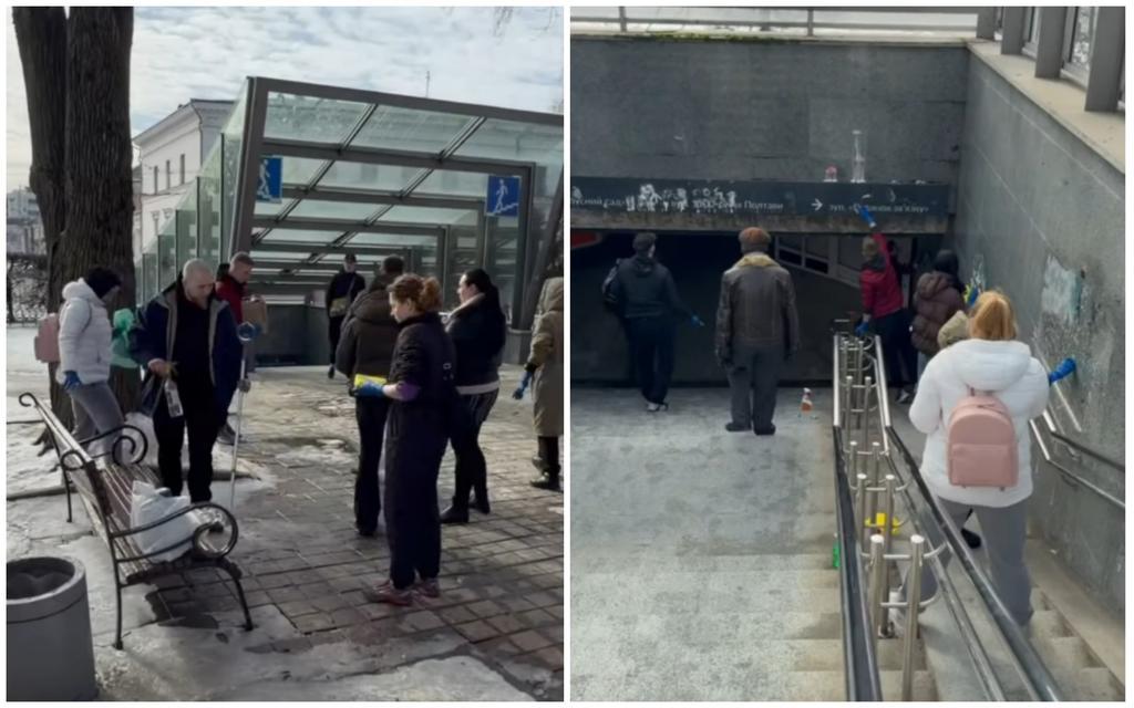  У Полтаві ветеран війни разом з командою ентузіастів прибрали підземний перехід