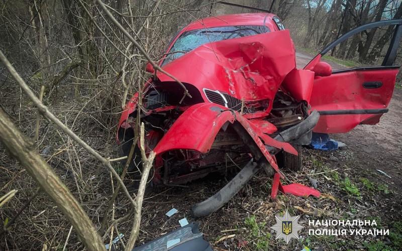 ДТП на Полтавщині: легковик злетів з дороги і протаранив дерево