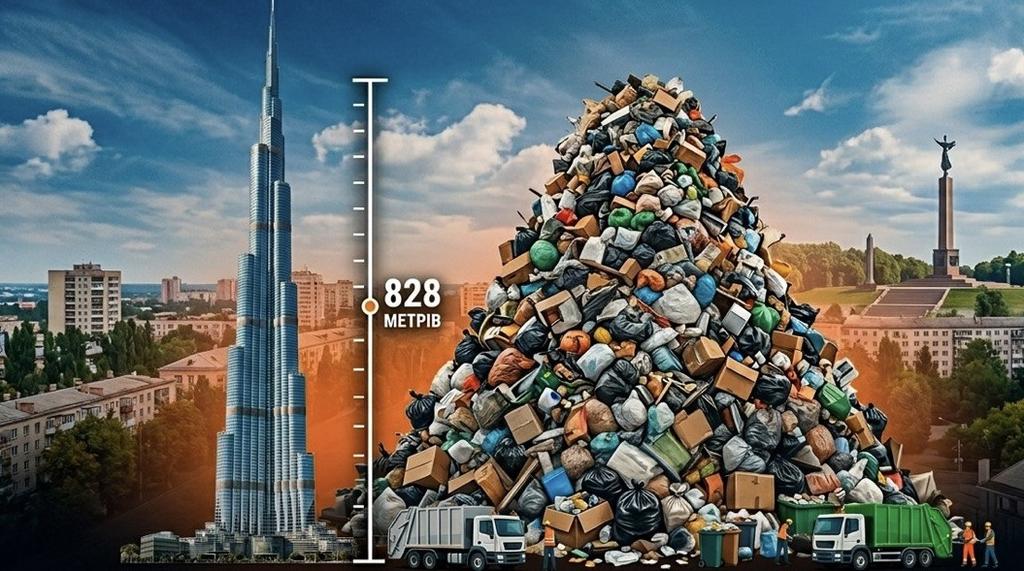 У Полтаві щодня вивозять сміття висотою з Бурдж-Халіфу