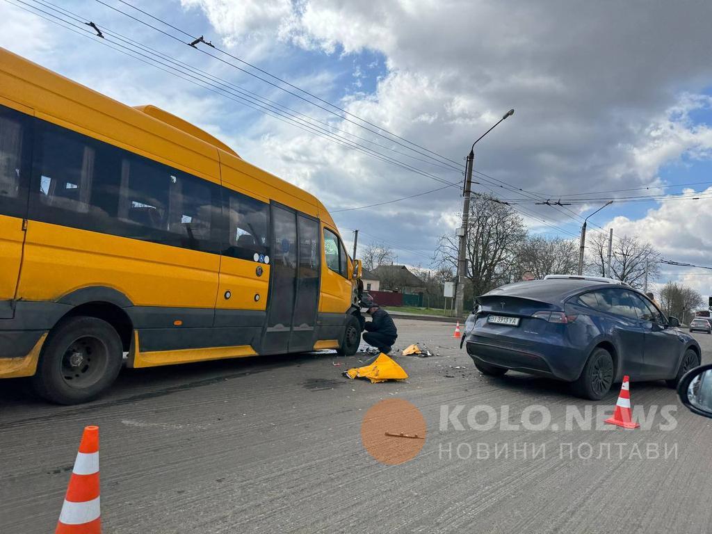В Полтаві дтп за участі маршрутного таксі