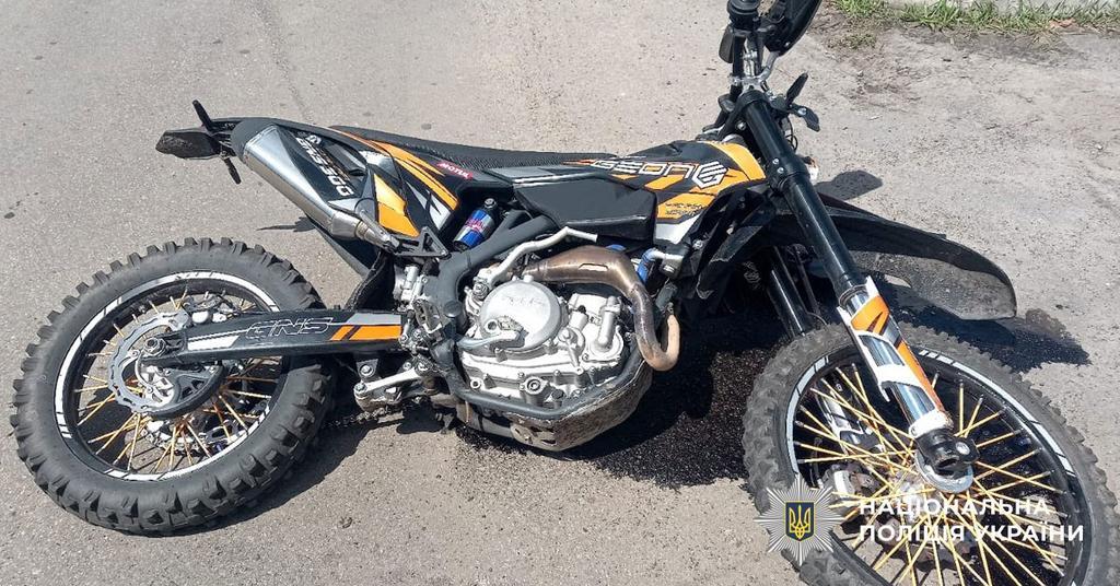 На Полтавщині у ДТП постраждав мотоцикліст