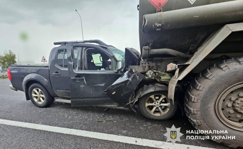  Автотроща на Полтавщині: пікап протаранив КамАЗ