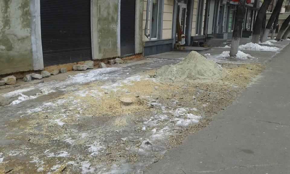 У центрі Полтави вирубали молоді липи. ФОТОФАКТ