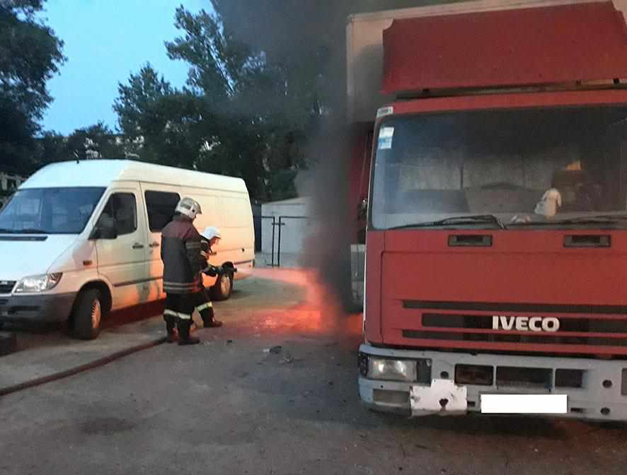 На Полтавщині горіла вантажівка